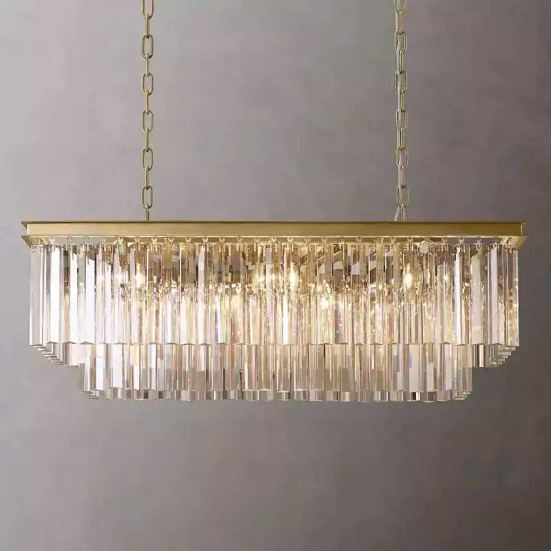 1920s Odena Rectangular Chandelier 40"