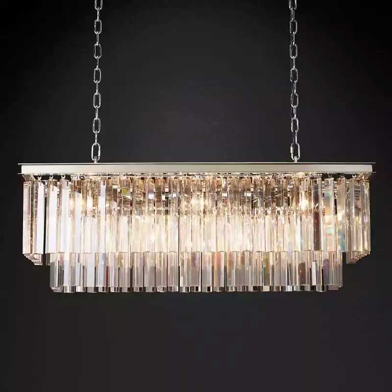 1920s Odena Rectangular Chandelier 40"