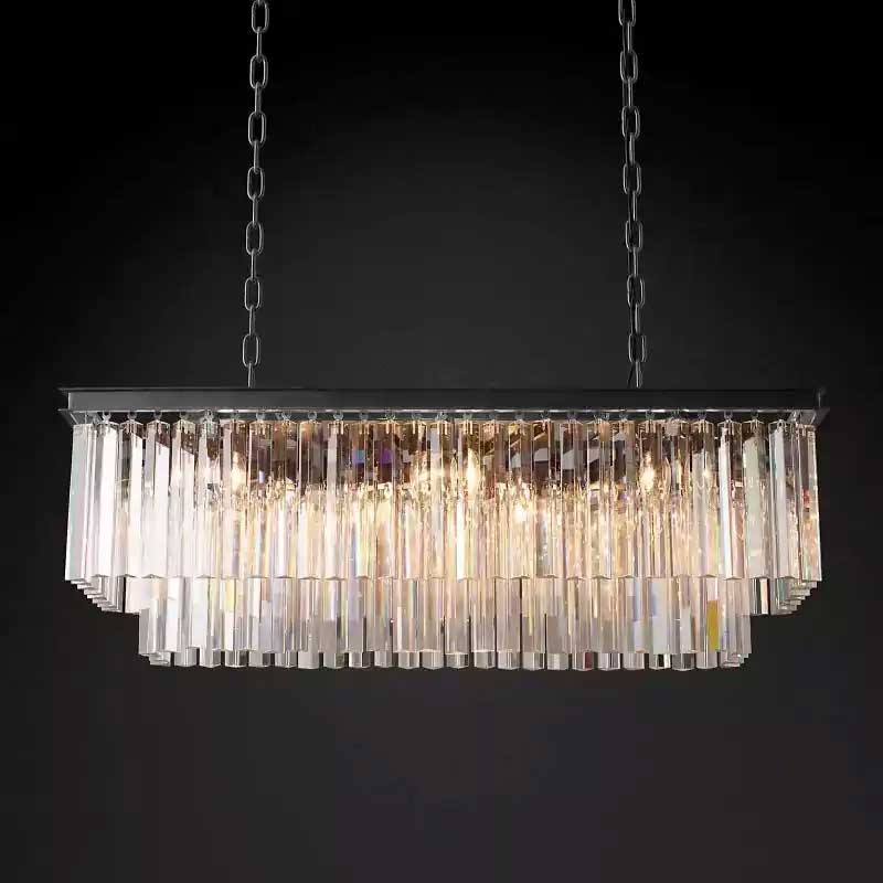 1920s Odena Rectangular Chandelier 40"