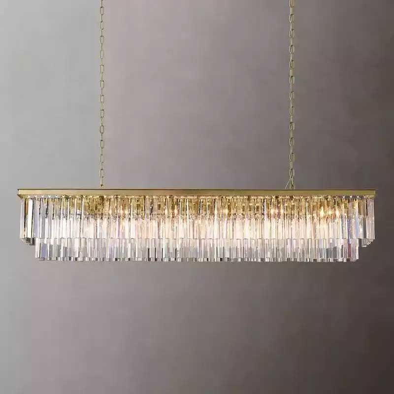 1920s Odena Rectangular Chandelier 72"