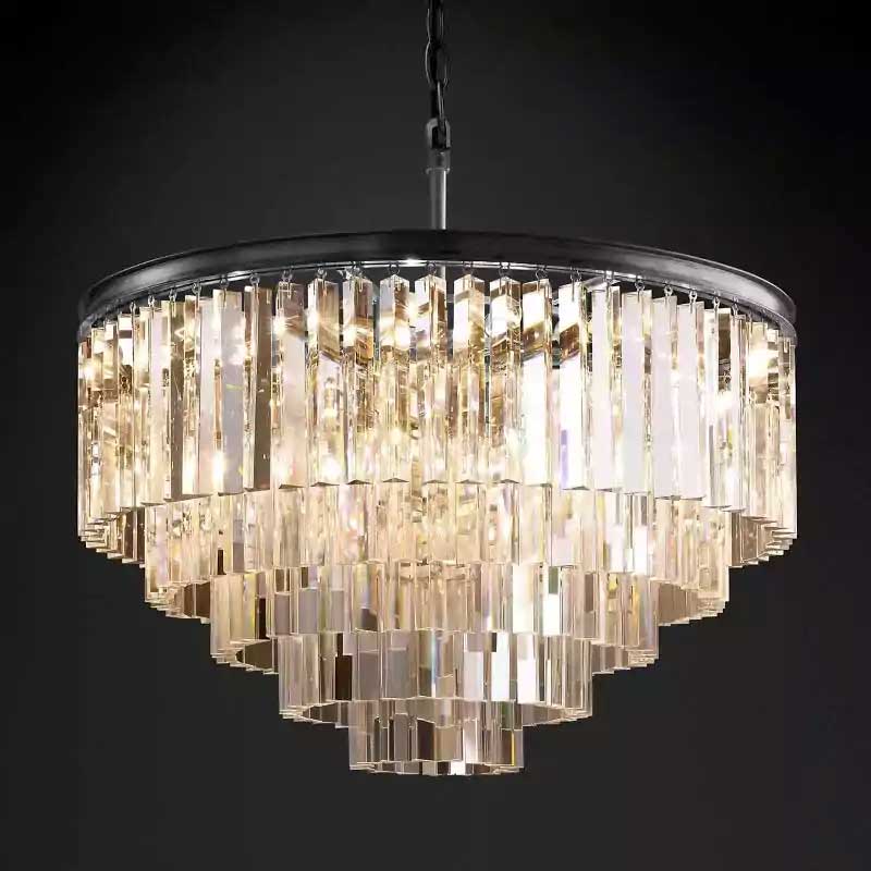 1920s Odena Round Chandelier 32"
