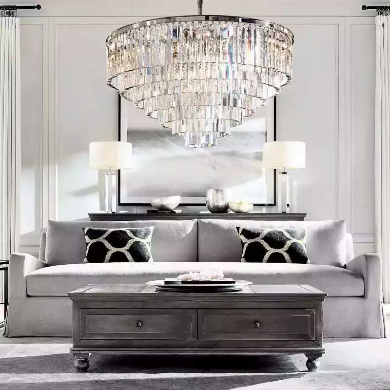 1920s Odena Round Chandelier 44"