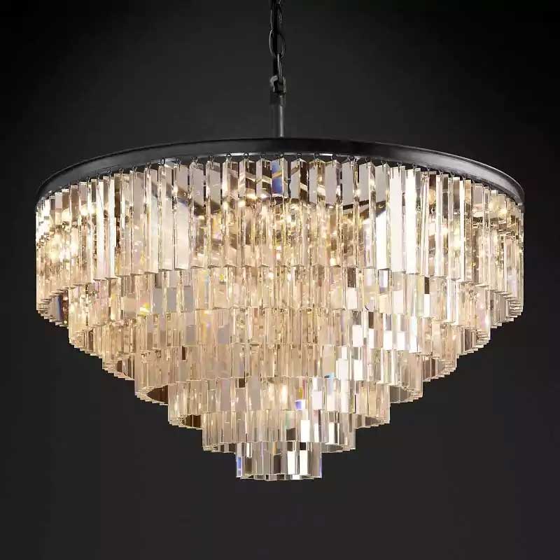1920s Odena Round Chandelier 44"