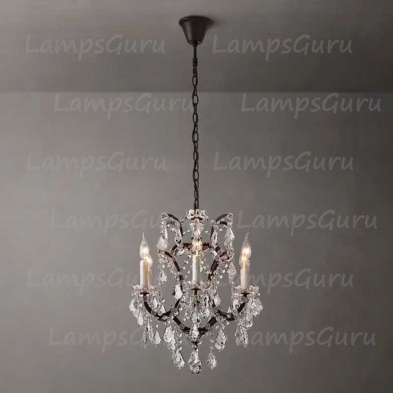 LG Rococon Crystal Round Chandelier 18"