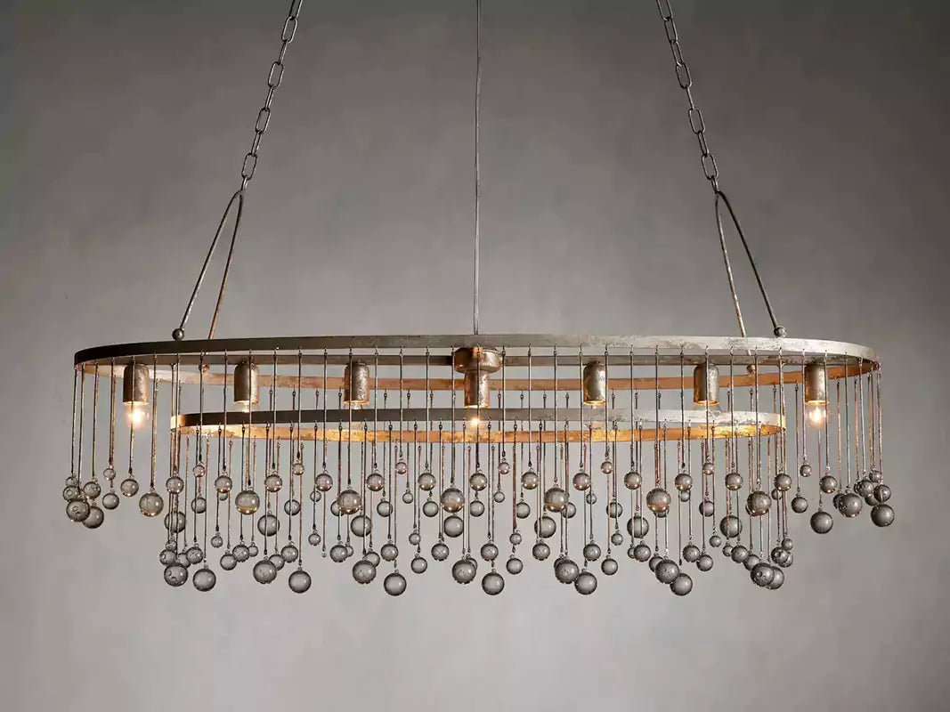 Aubreya Crystal Ball Oval Chandelier