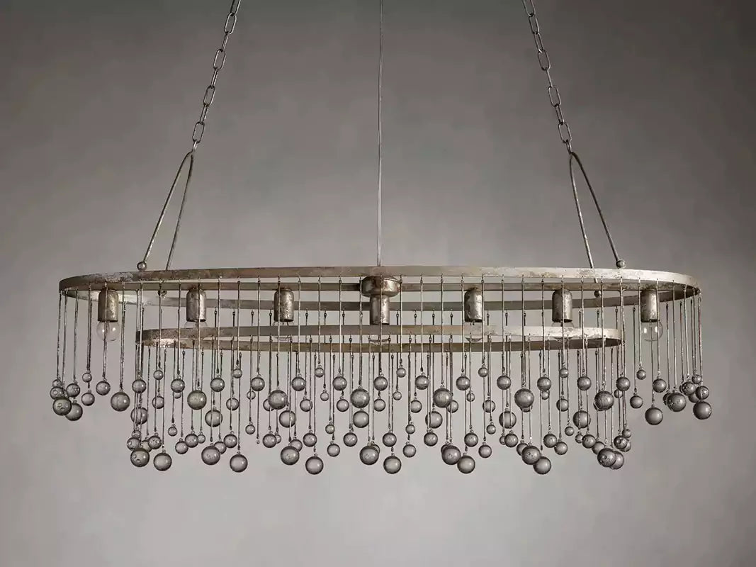 Aubreya Crystal Ball Oval Chandelier
