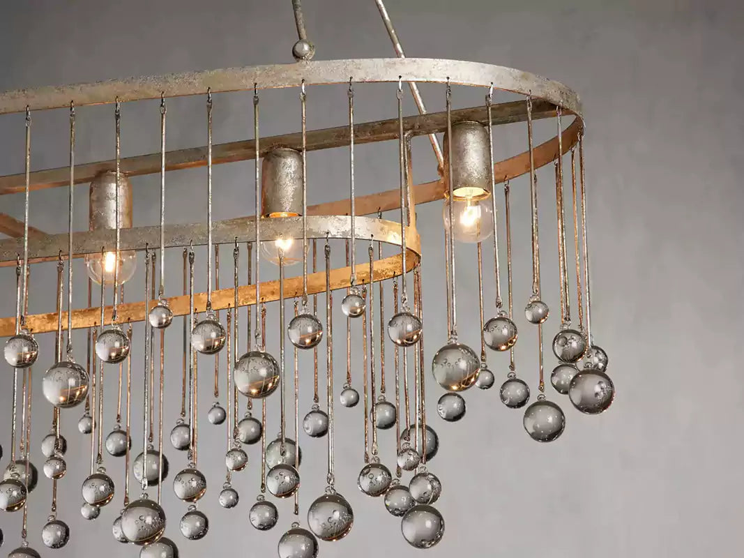 Aubreya Crystal Ball Oval Chandelier