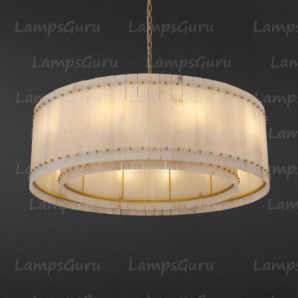 LG San Marko 48 Inch Alabaster Round Chandelier