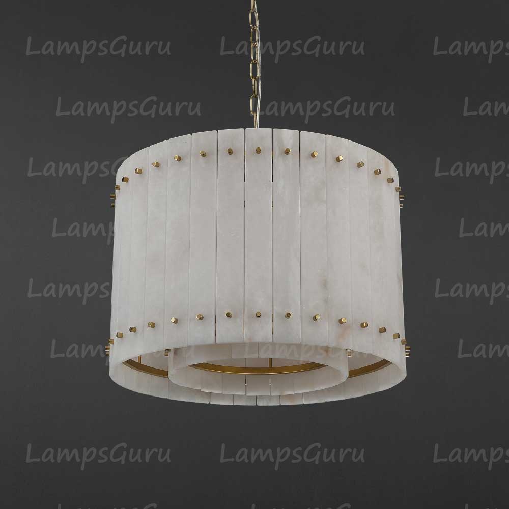 LG San Marko 22 Inch Alabaster Round Chandelier