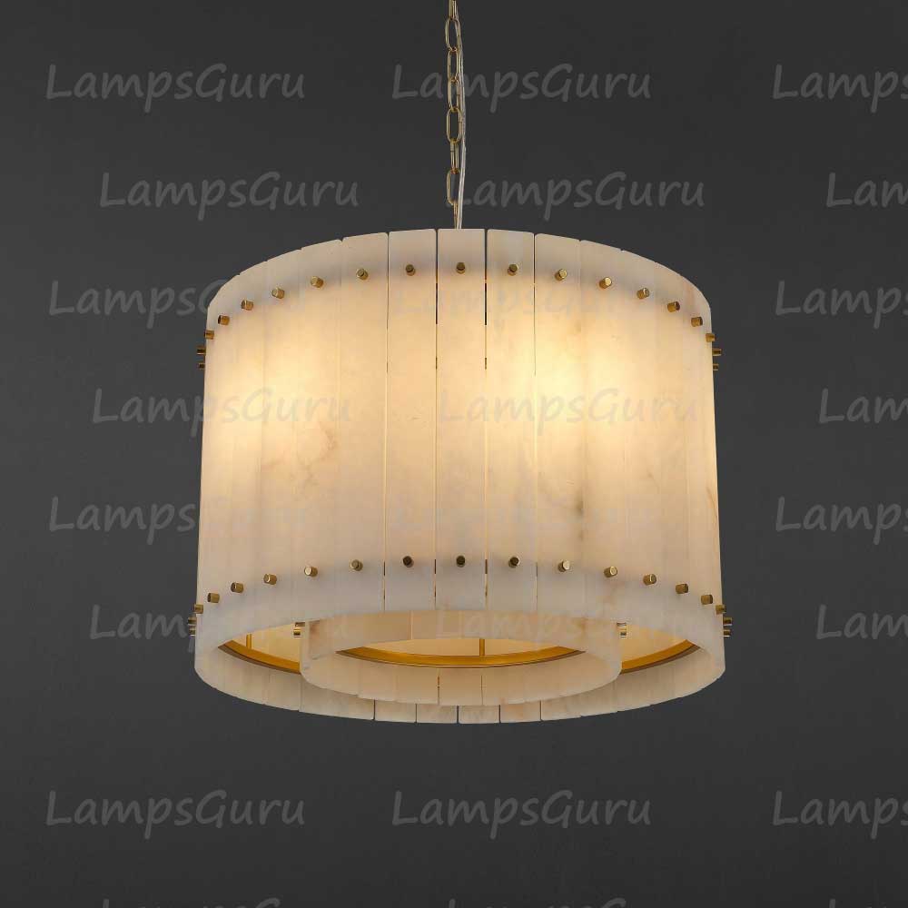 LG San Marko 22 Inch Alabaster Round Chandelier