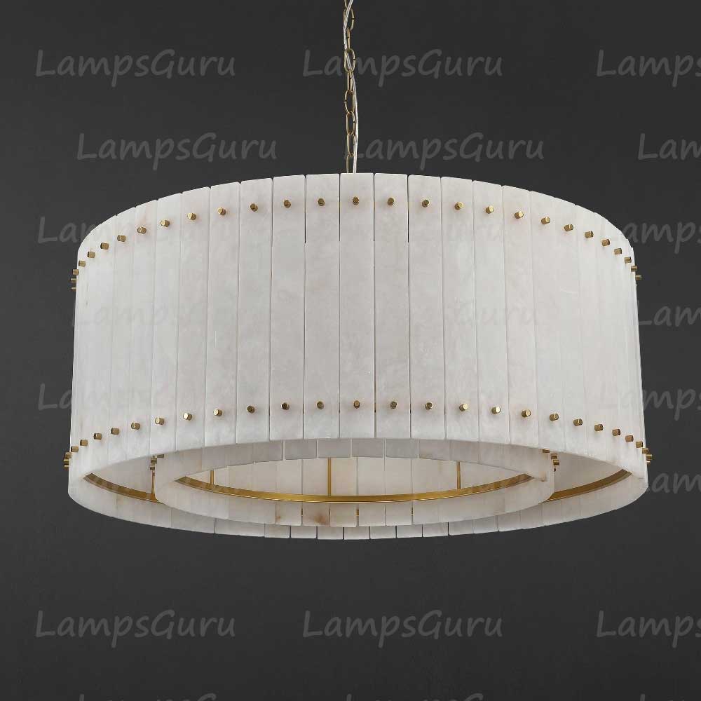 LG San Marko 37 Inch Alabaster Round Chandelier