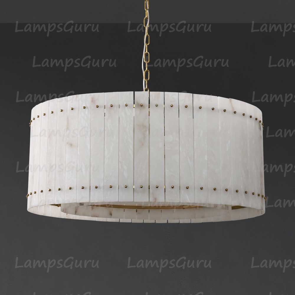LG San Marko 37 Inch Alabaster Round Chandelier