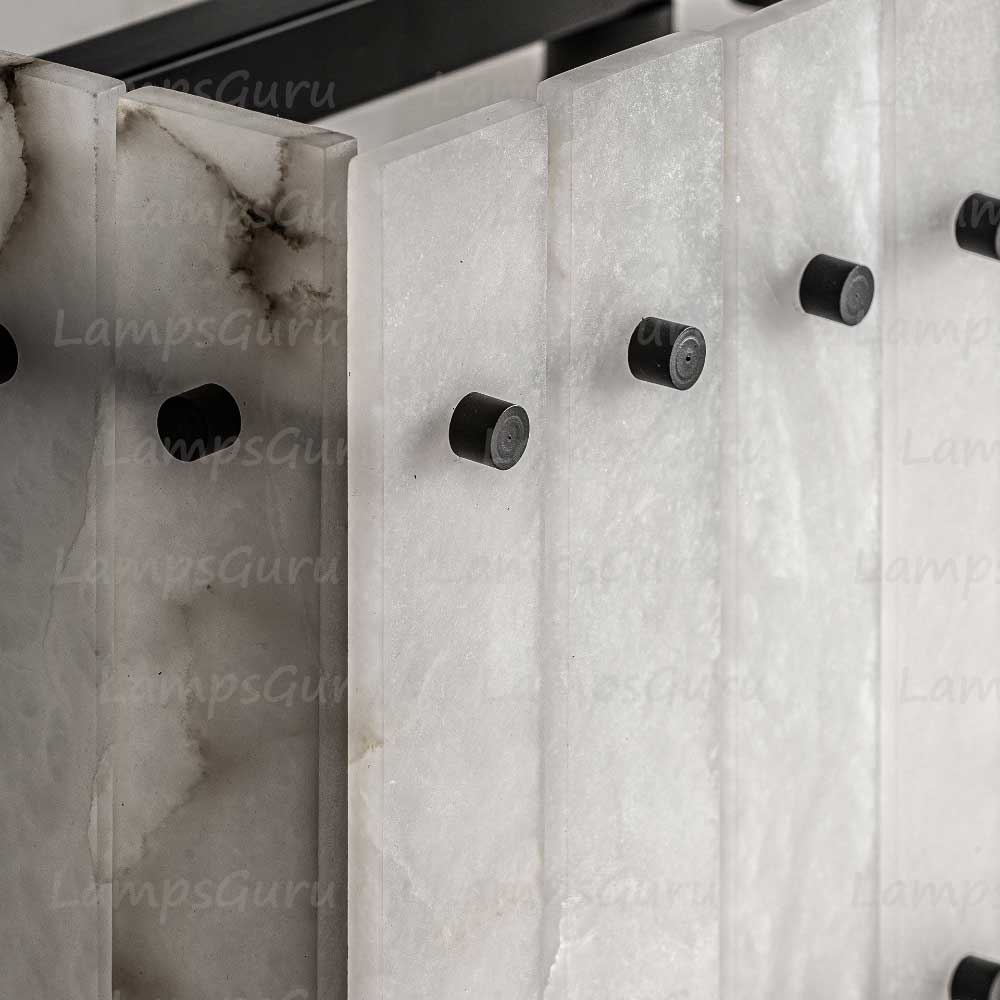 LG San Marko 54 Inch Alabaster Rectangular Chandelier