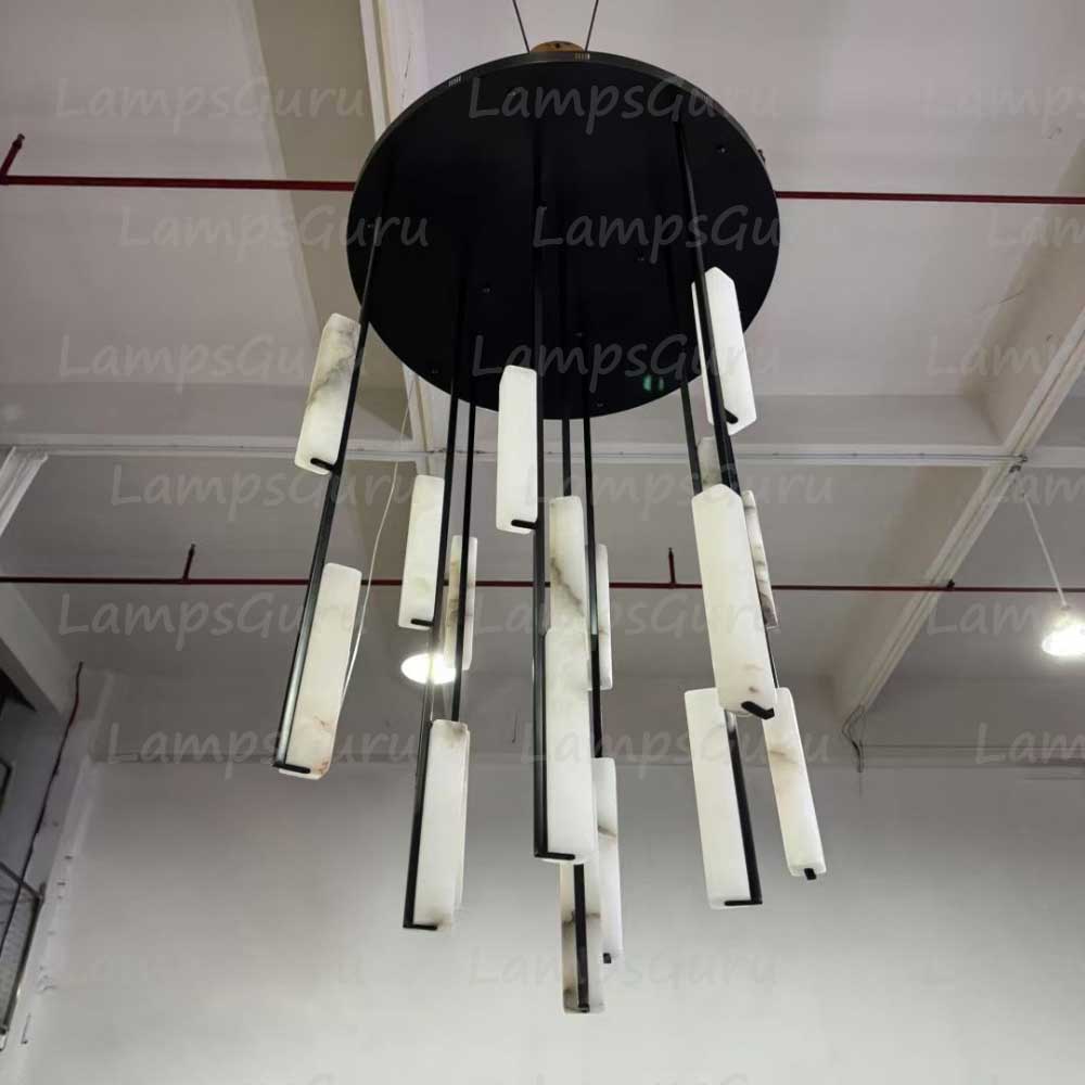 40 Inch Grand Alabaster Prism Cascading Chandelier - LG Audon