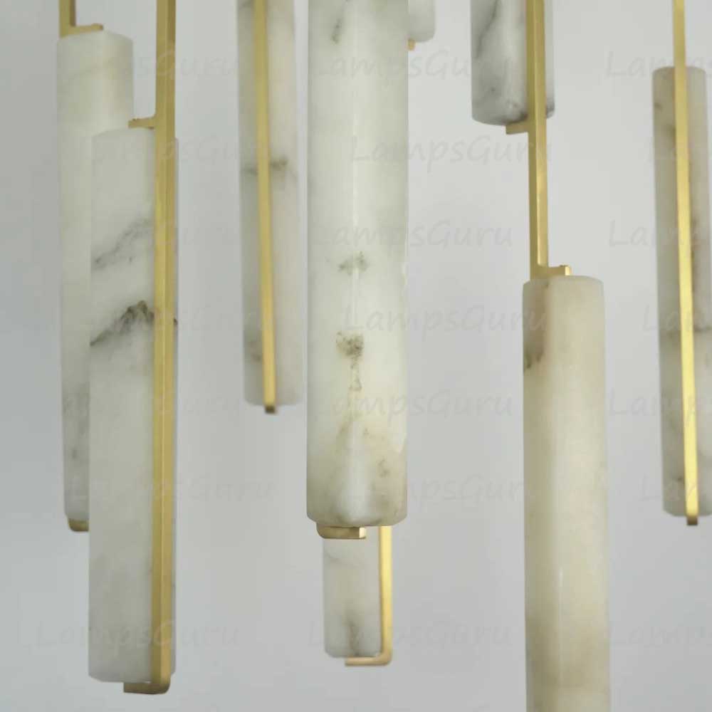 56 Inch Grand Alabaster Prism Cascading Chandelier - LG Audon
