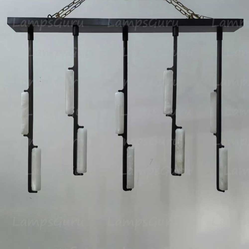 54 Inch Alabaster Prism Linear Chandelier - LG Audon