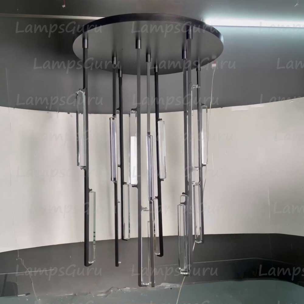 40 Inch Grand Crystal Prism Cascading Chandelier - LG Audon