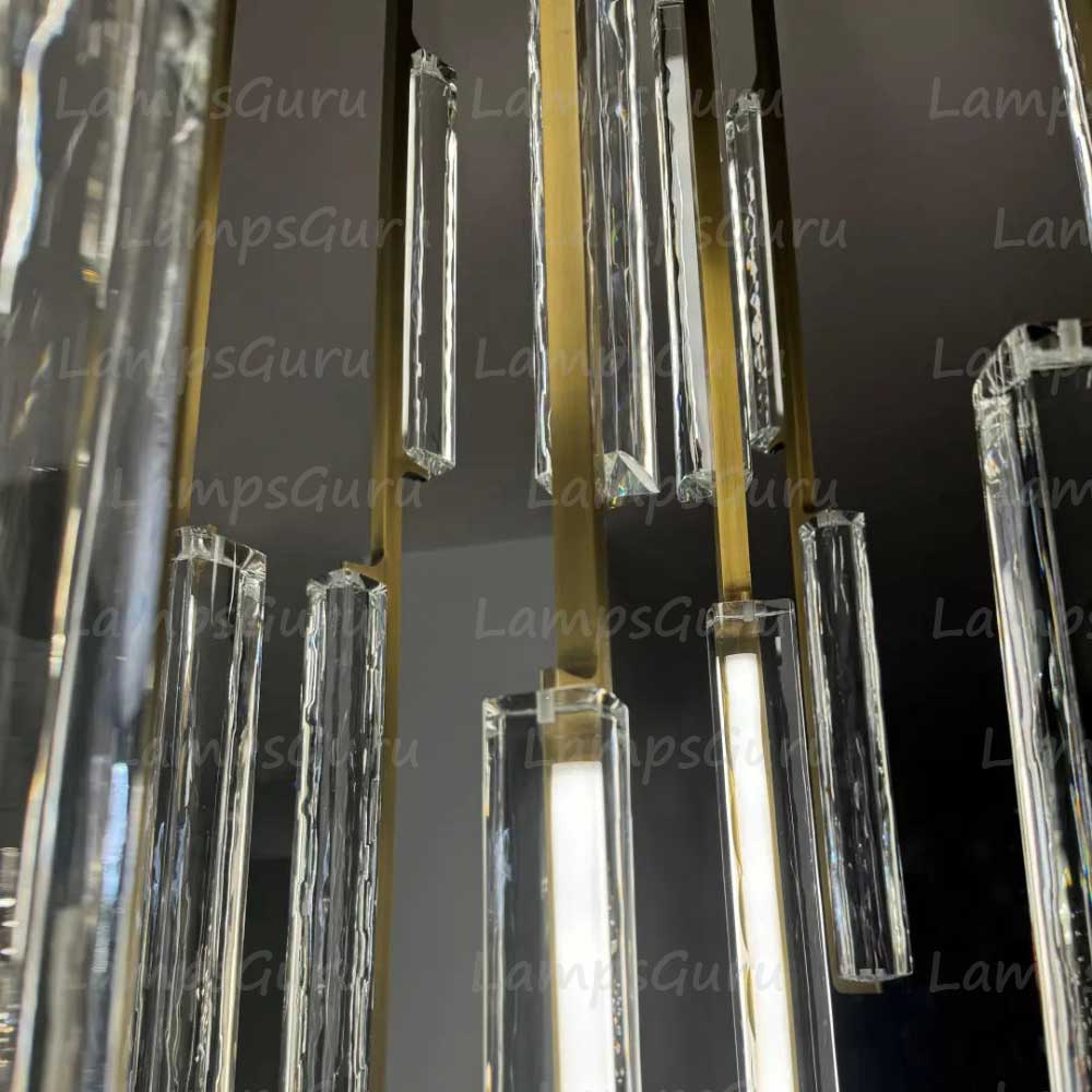 56 Inch Grand Crystal Prism Cascading Chandelier - LG Audon