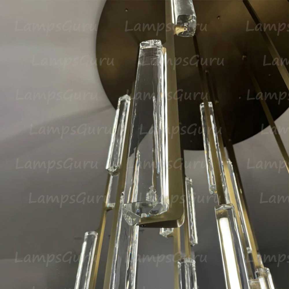 56 Inch Grand Crystal Prism Cascading Chandelier - LG Audon