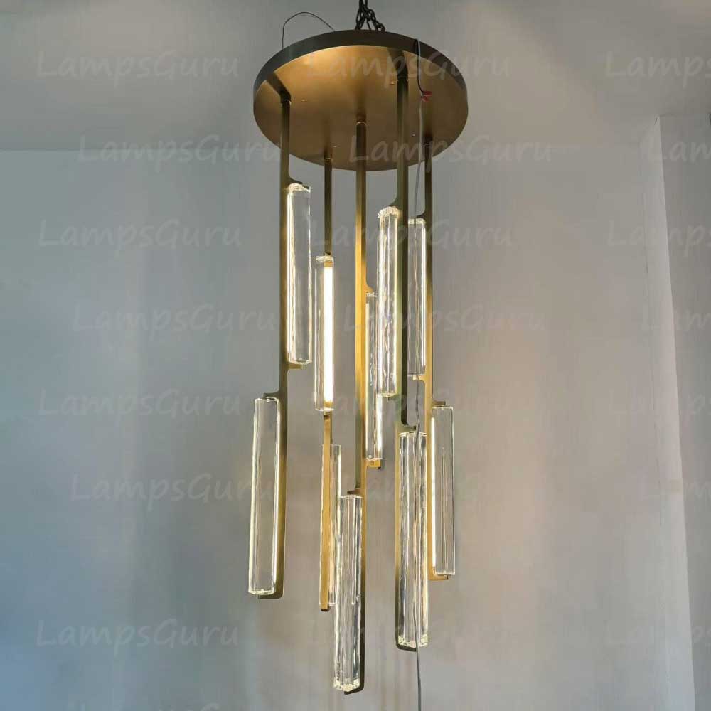 24 Inch Grand Crystal Prism Cascading Chandelier - LG Audon