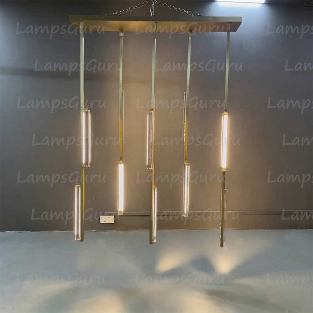54 Inch Grand Crystal Prism Linear Chandelier - LG Audon