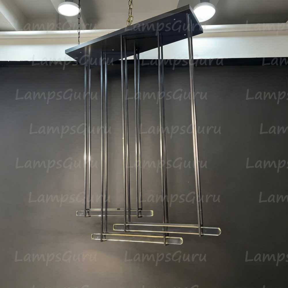 72 Inch Triple Crystal Bar Chandelier - LG Audon