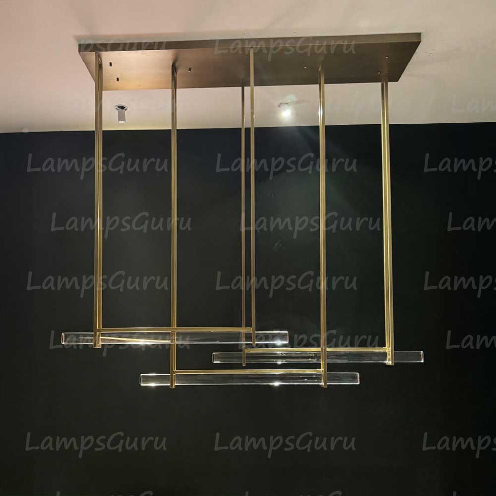 60 Inch Triple Crystal Bar Chandelier - LG Audon