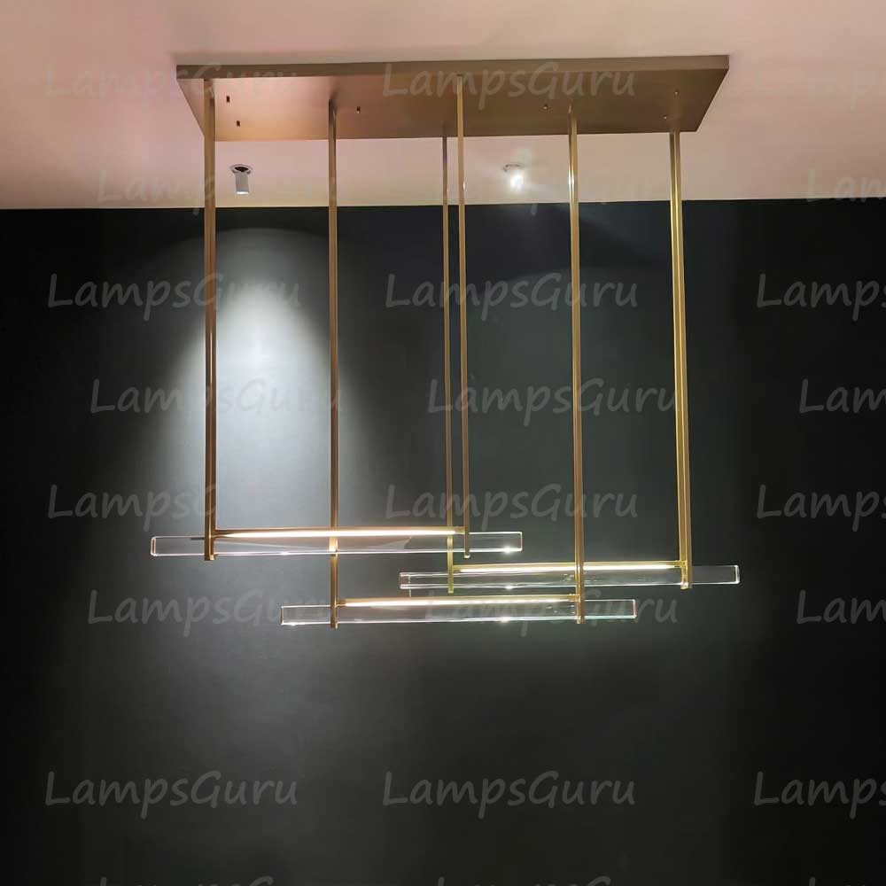 60 Inch Triple Crystal Bar Chandelier - LG Audon