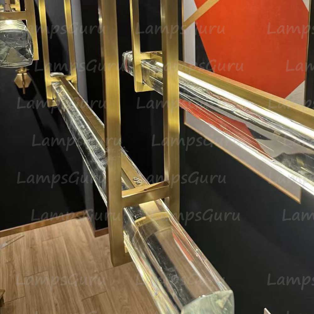60 Inch Triple Crystal Bar Chandelier - LG Audon