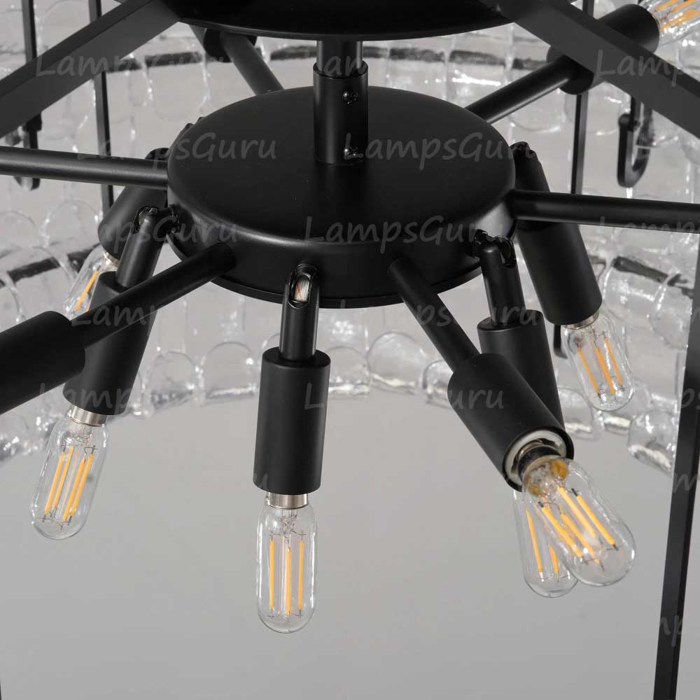 Ghiaccios Round Glass Chandelier 36" 48"