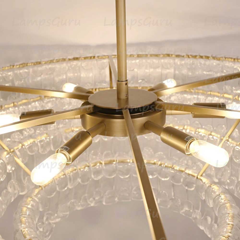 Ghiaccios Round Glass Chandelier 36" 48"