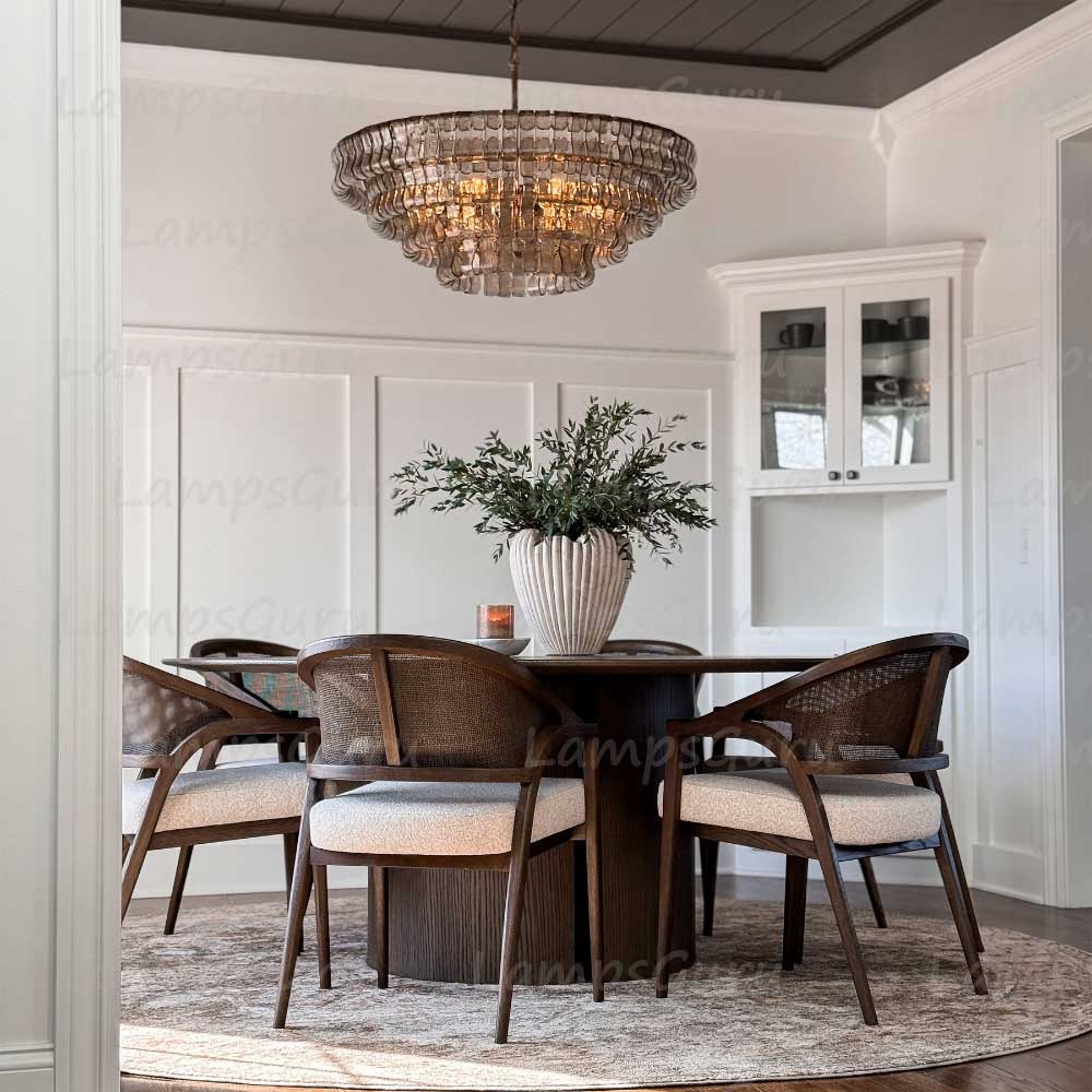 Ghiaccios Round Glass Chandelier 36" 48"