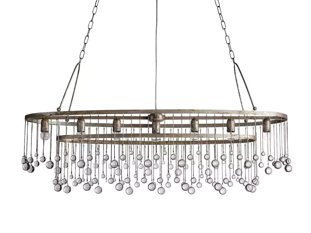 Aubreya Crystal Ball Oval Chandelier