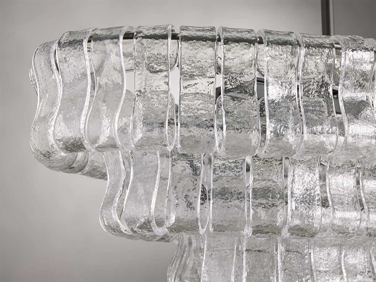 Ghiaccios Glass Oval Chandelier 54" 65"
