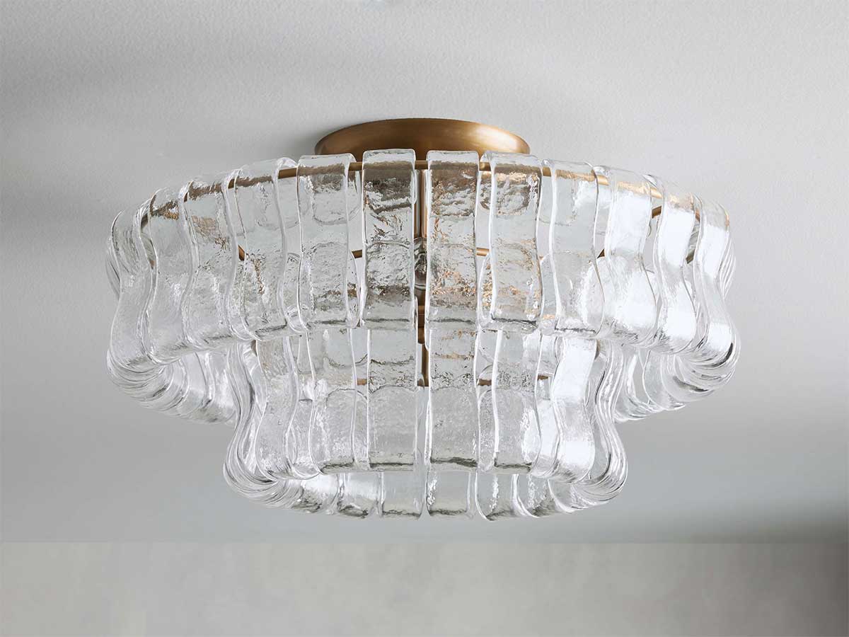 Ghiaccios Modern Glass Flushmount