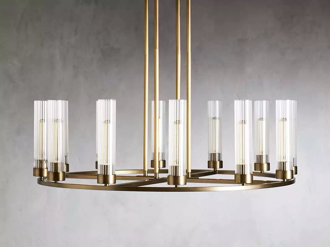 Andreaso Round Glass Chandelier 30" 40"