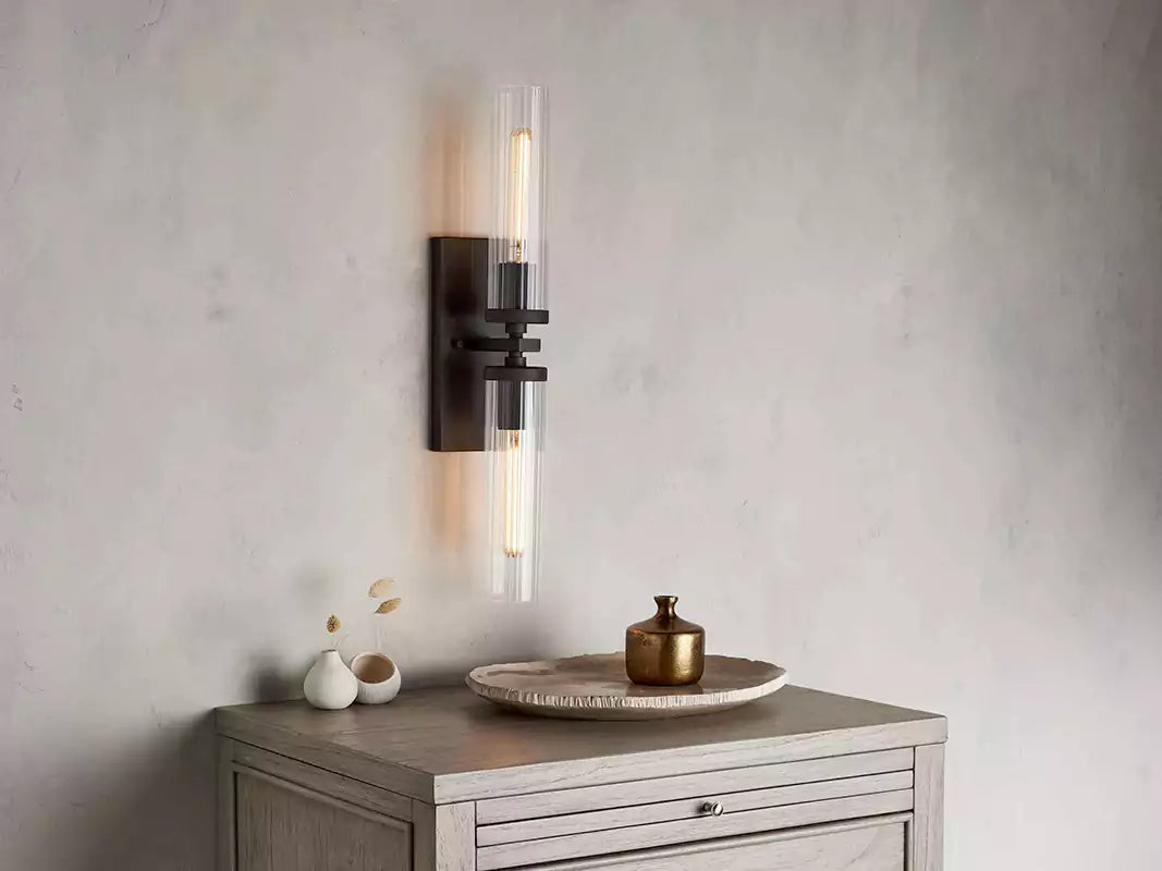 Andreaso 2-Light Glass Wall Sconce
