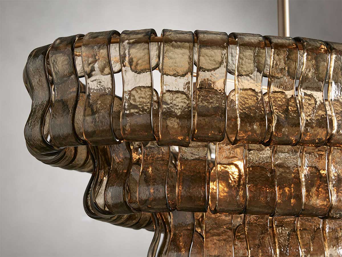 Ghiaccios Glass Oval Chandelier 54" 65"