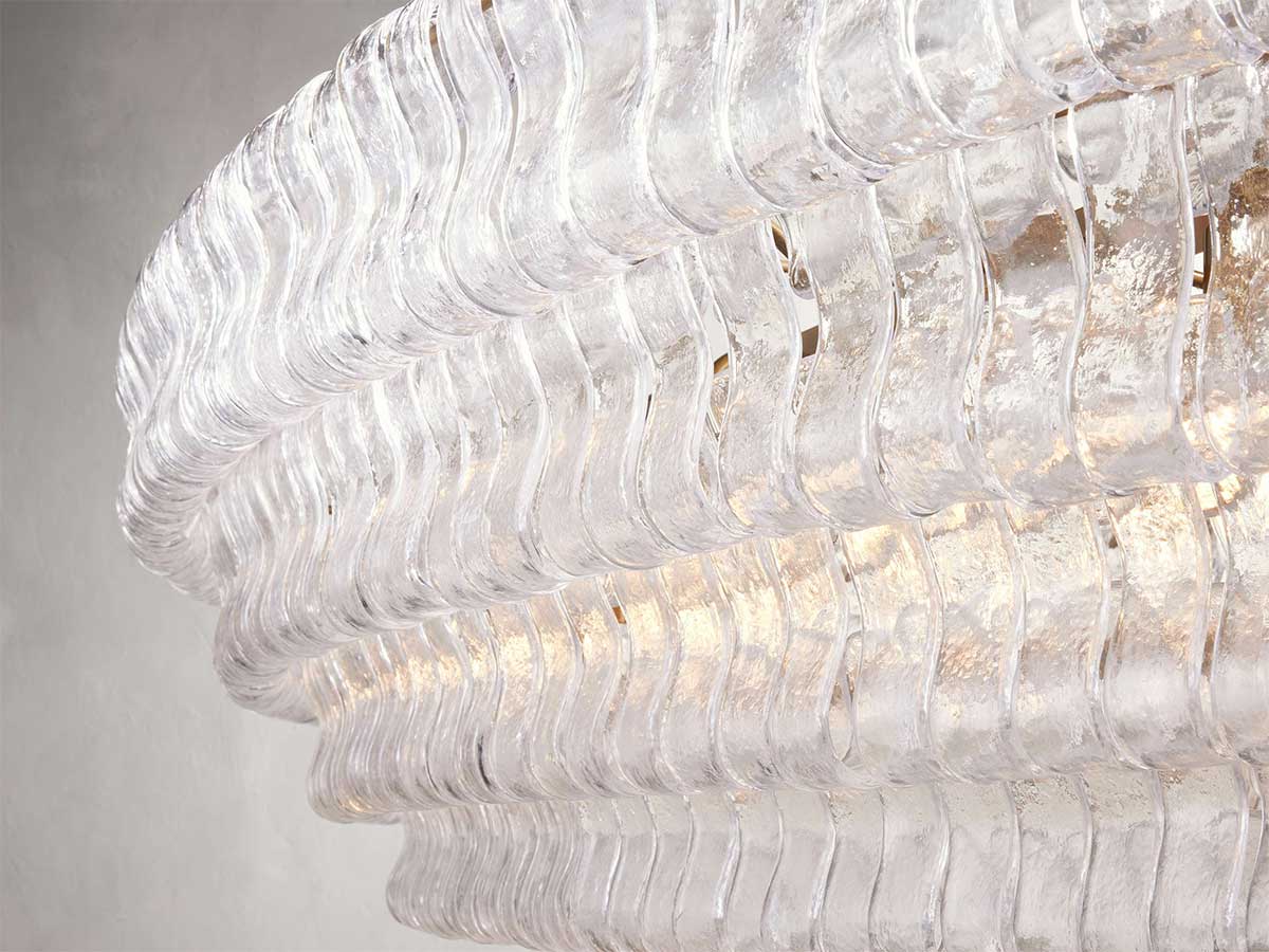 Ghiaccios Glass Oval Chandelier 54" 65"