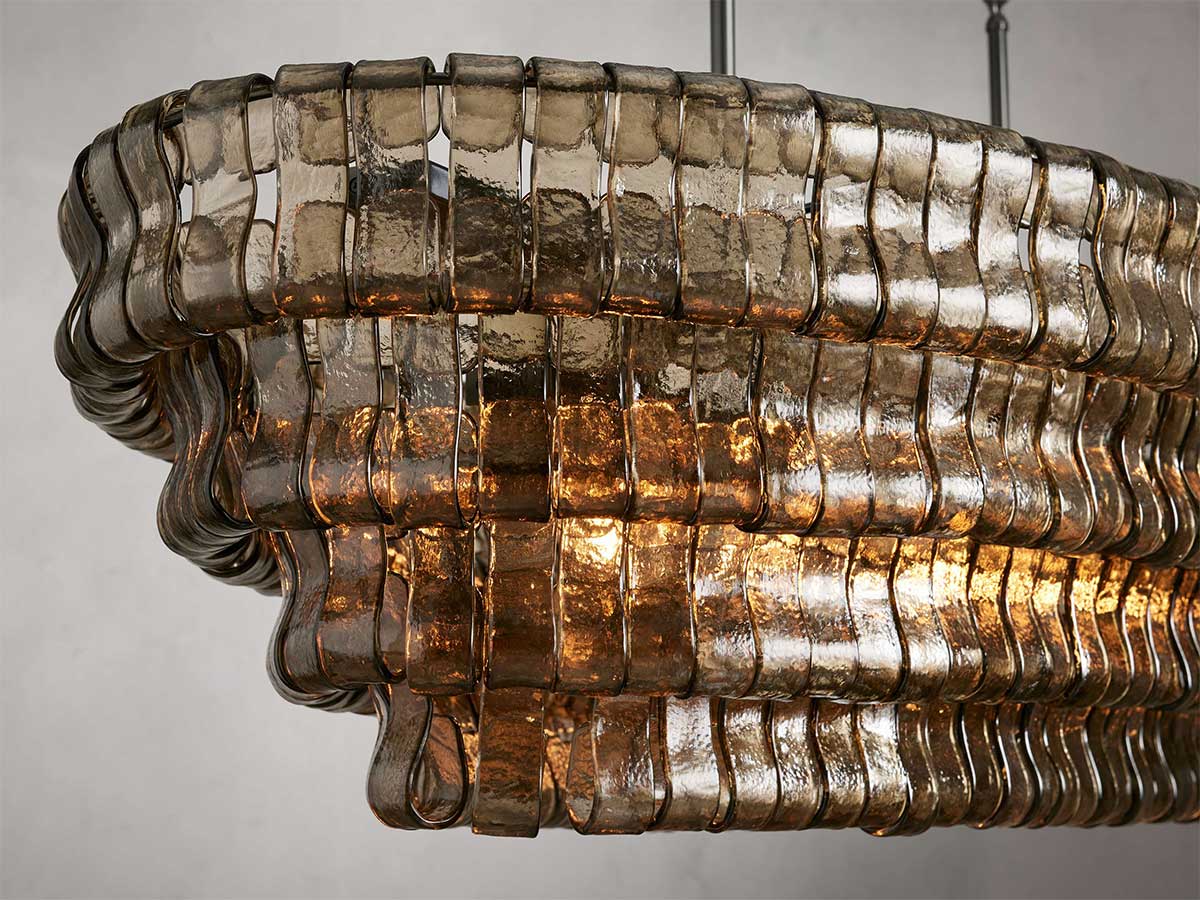 Ghiaccios Glass Oval Chandelier 54" 65"