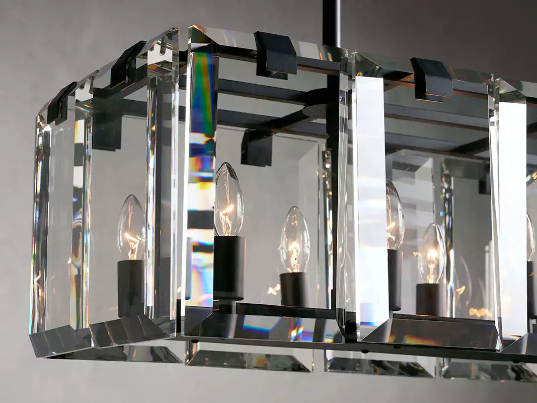 Amayar Crystal Rectangular Chandelier 40" 53"