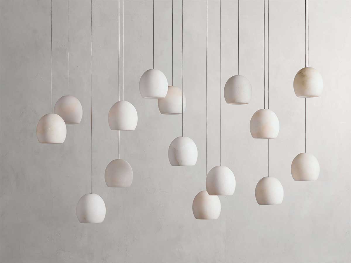 Arican Alabaster Rectangular Chandelier