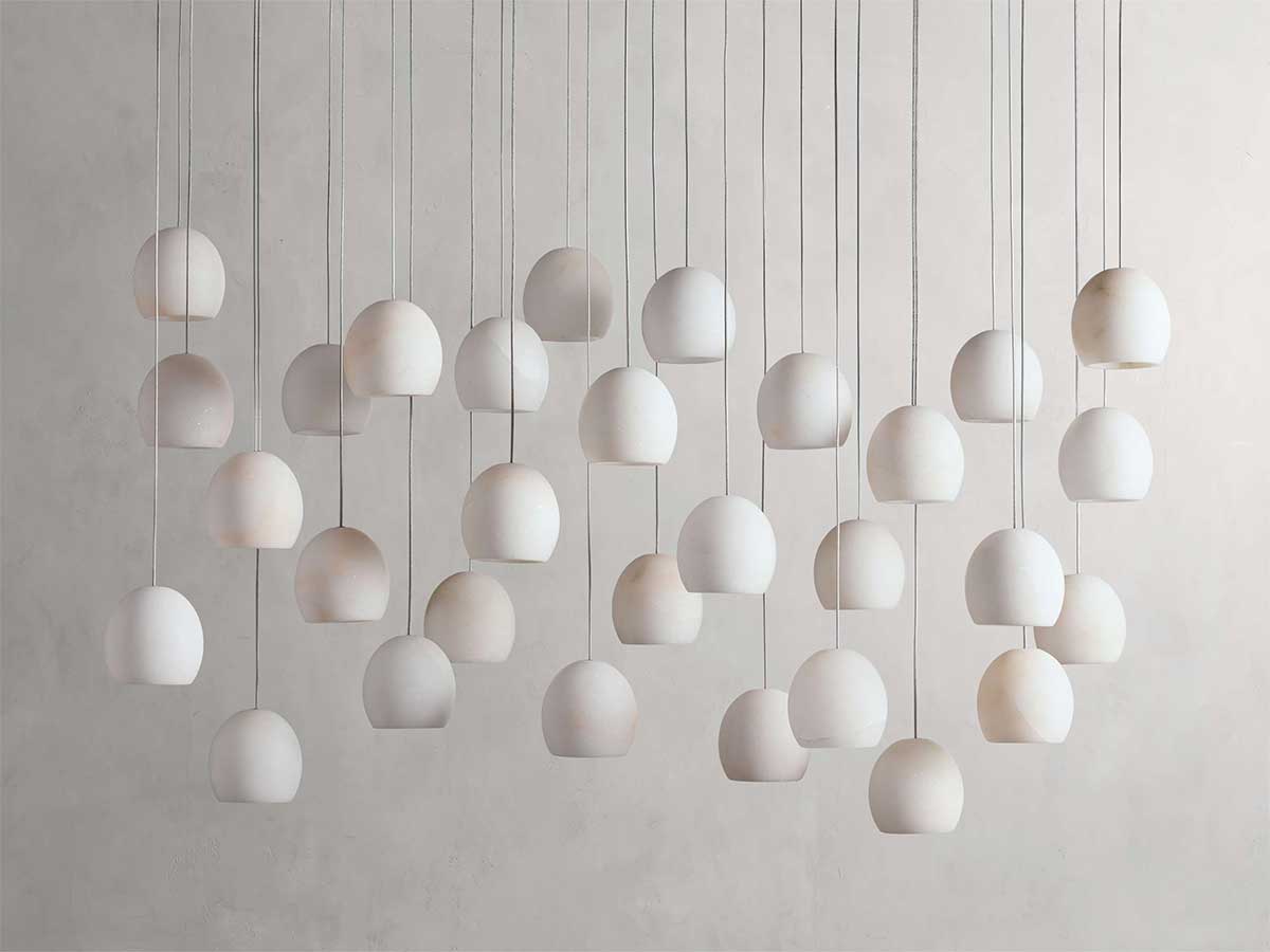 Arican Alabaster Rectangular Chandelier