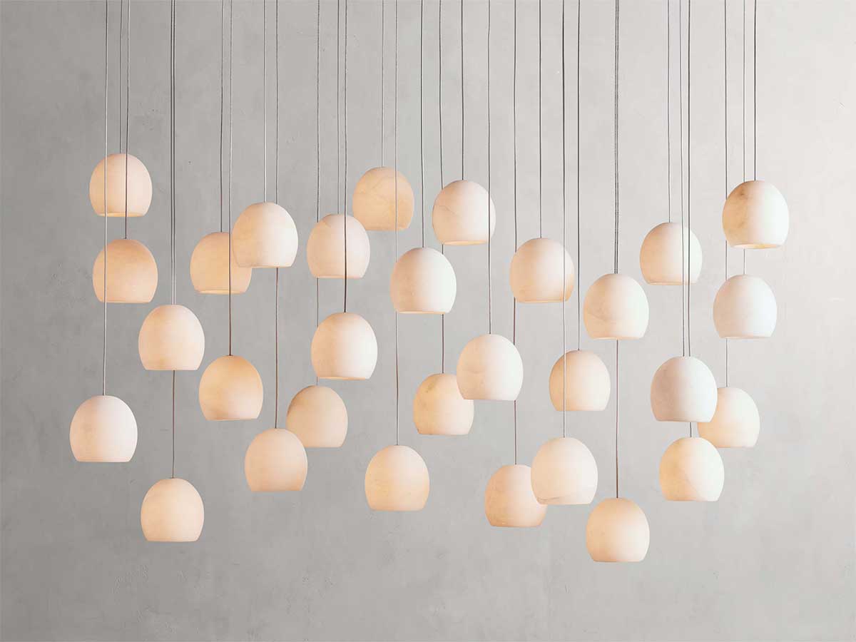 Arican Alabaster Rectangular Chandelier