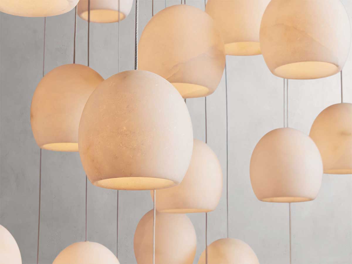 Arican Alabaster Round Chandelier