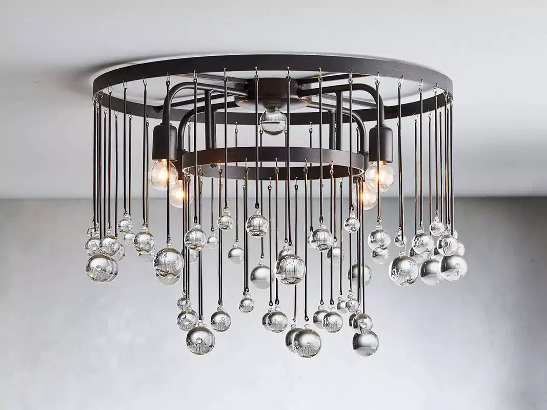Aubreya Crystal Ball Flush Mount Light
