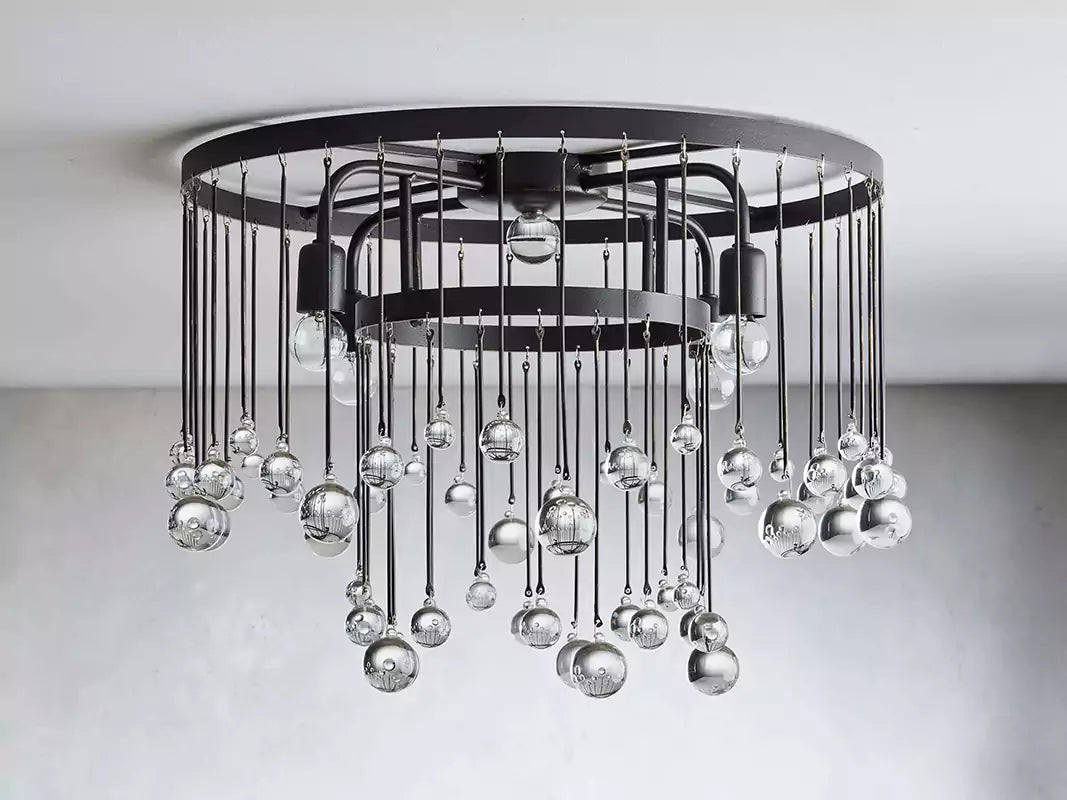 Aubreya Crystal Ball Flush Mount Light