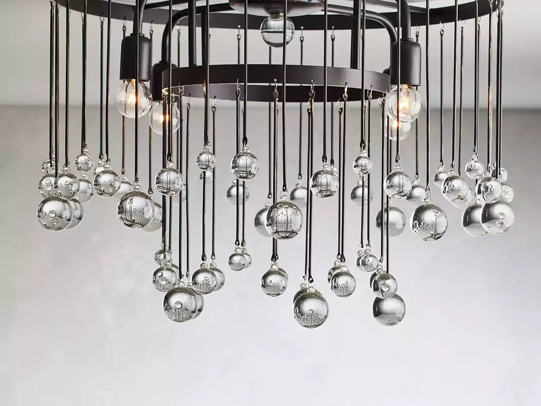 Aubreya Crystal Ball Flush Mount Light