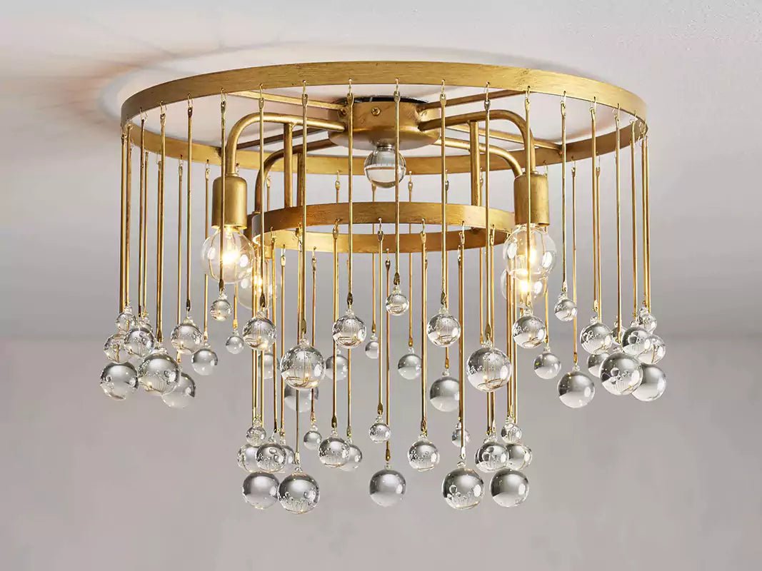 Aubreya Crystal Ball Flush Mount Light