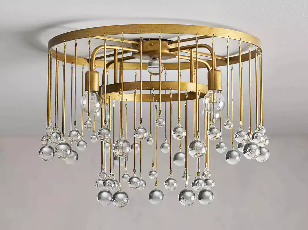Aubreya Crystal Ball Flush Mount Light